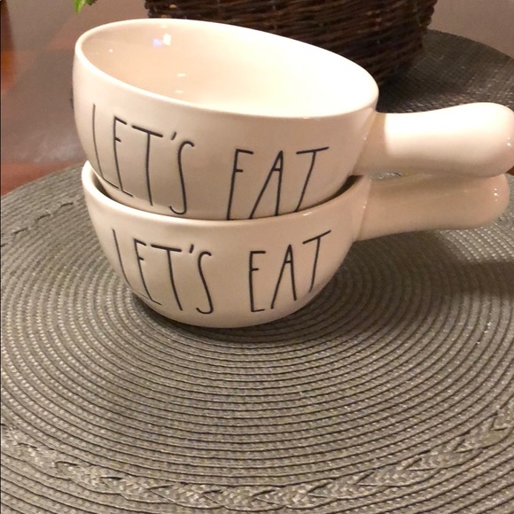 Rae Dunn Other - 🎈 Sale! Rae Dunn Let’s Eat Soup Bowls